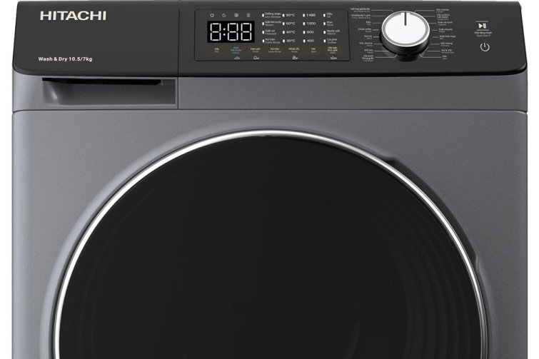 Máy giặt lồng ngang Hitachi Inverter 10.5Kg sấy 7Kg BD-D1054HVOS