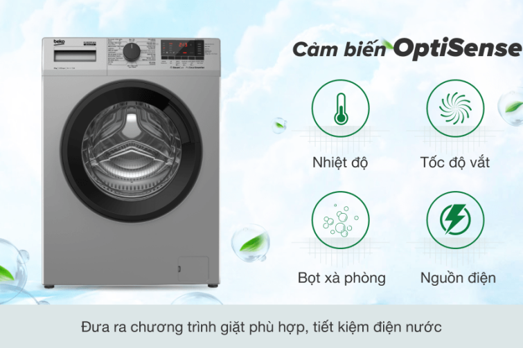 Máy giặt Beko Inverter 8 kg WCV8614XB0STW