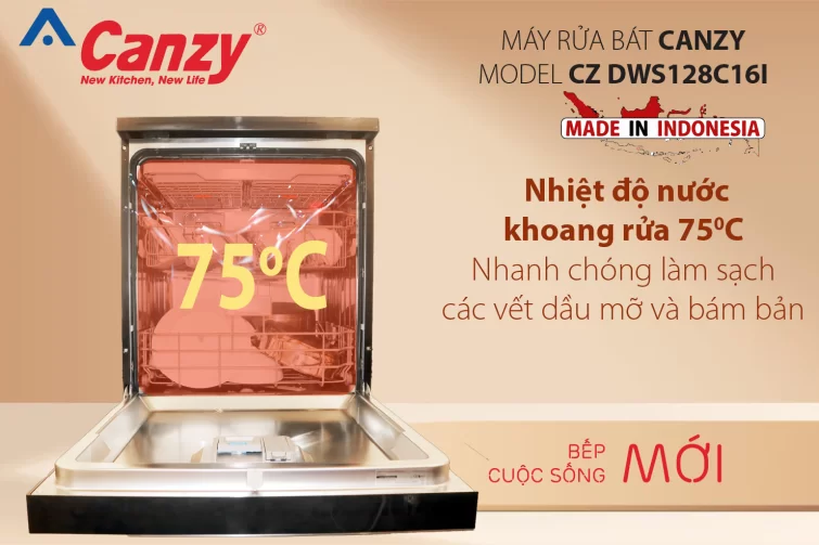 Máy rửa bát Indonesia CZ DWS128C16I (16 bộ)