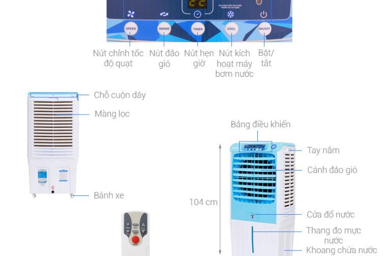 Quạt điều hòa Daikio DKA-04000A