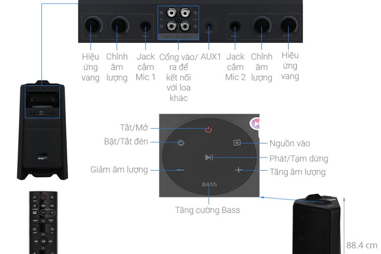 Loa tháp Samsung MX-T70/XV 1500W